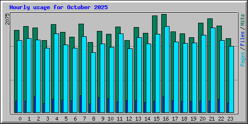 Hourly usage for October 2025