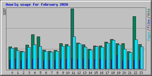 Hourly usage for February 2026